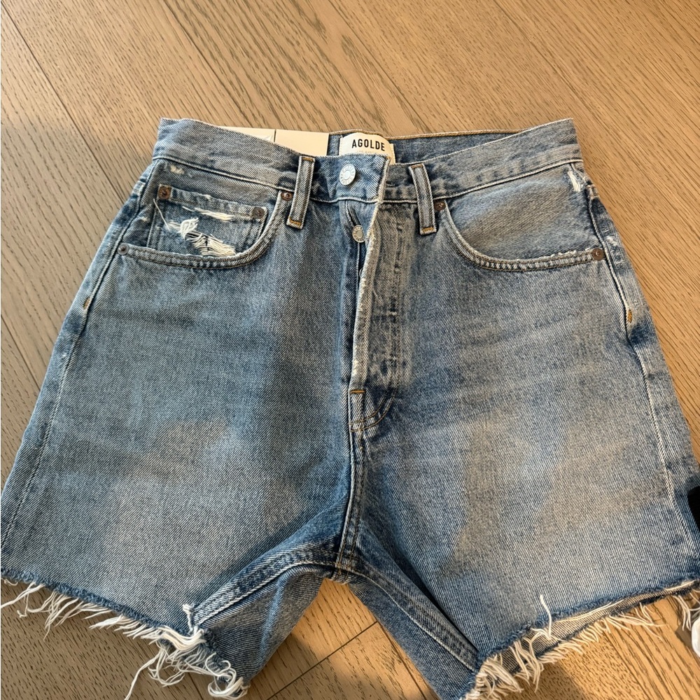 Agolde Riley Short High Rise Slim Leg